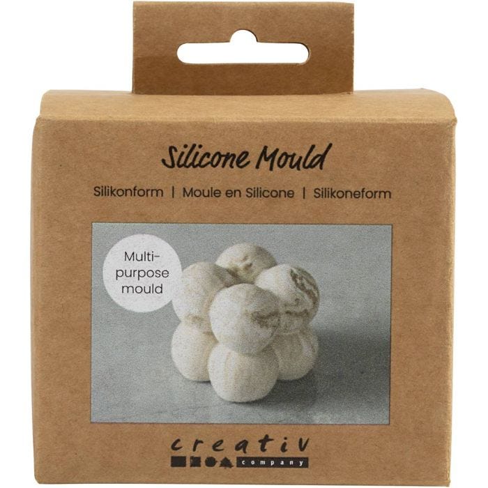 Moule en Silicone, Carré avec bulles, H : 4 cm, L : 4 cm, d 4 cm, 1 pièce/ 1 Pq.