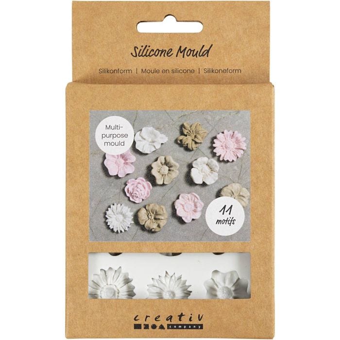 Moule en silicone, Marguerites, H : 0,5 cm, L : 2-2,5 cm, 1 pièce