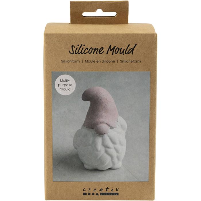 Moule en Silicone, un père Noël, H : 10 cm, L : 6,5 cm, transparent mat, 1 pièce/ 1 Pq.