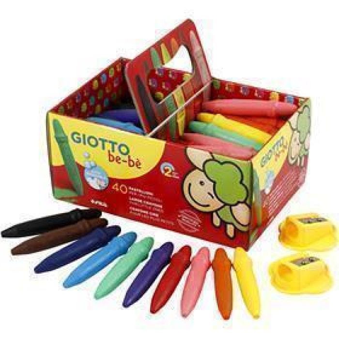 Crayon cire, L : 7 cm, d 11 mm, 40 pièces/ 1 Pq.