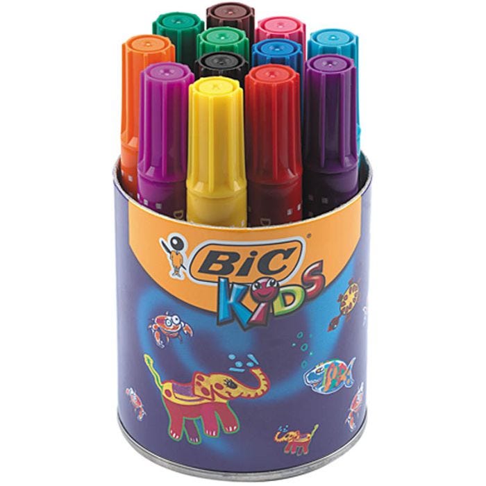 BIC Feutre Decoralo Jumbo, trait 4 mm, ass. de couleurs, 12 pièces/ 1 boîte