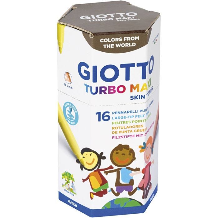 Feutres GIOTTO Turbo Maxi, d 5 mm, nuances de beige, 16 pièces/ 1 Pq.