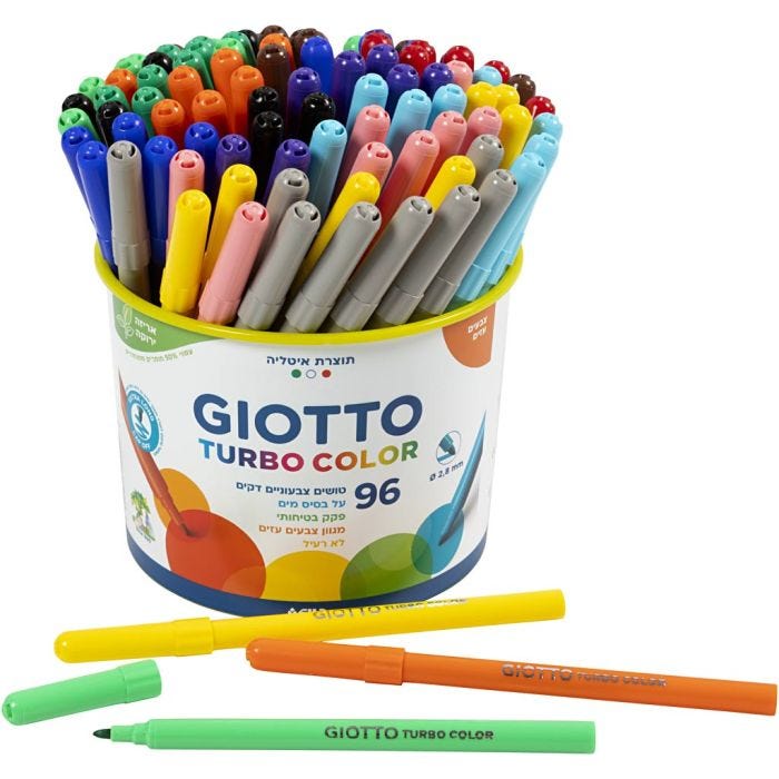 GIOTTO-markers, lijndikte 2,8 mm, diverse kleuren, 96 stuk/ 1 emmer