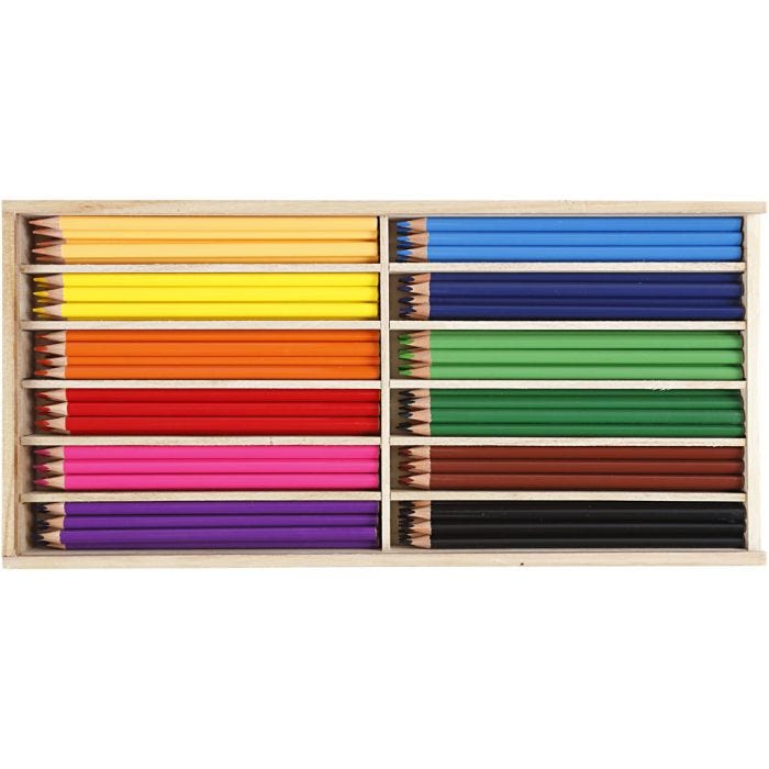 Crayons de Couleur, mine 3 mm, ass. de couleurs, 144 pièces/ 1 Pq.