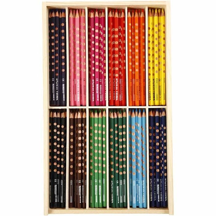 Crayons de couleur Groove Slim, L: 18 cm, mine 3,3 mm, ass. de couleurs, 12x12 pièce/ 1 Pq.