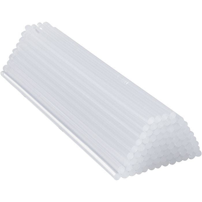 Bâtons de colle Mini, L : 25 cm, d 7 mm, 80 pièces/ 1 Pq.