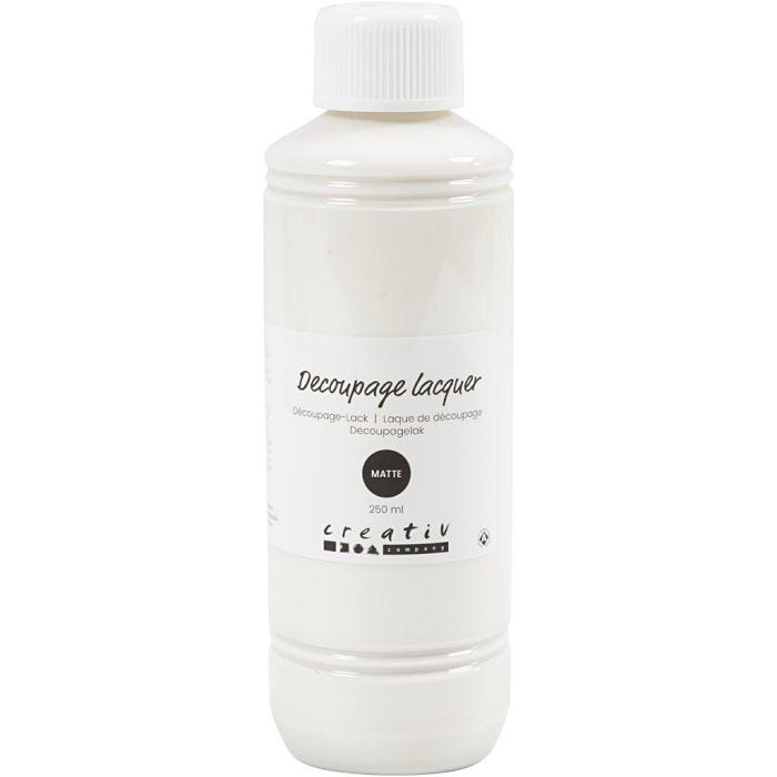 Decoupagelak, matt, 250 ml/ 1 fles