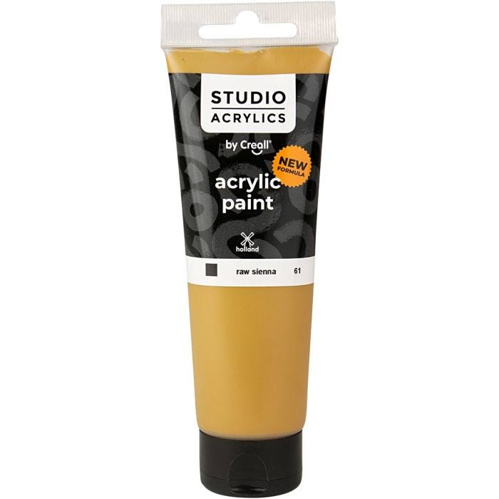 Creall Studio Acrylverf, dekkend, raw sienna (61), 120 ml/ 1 fles