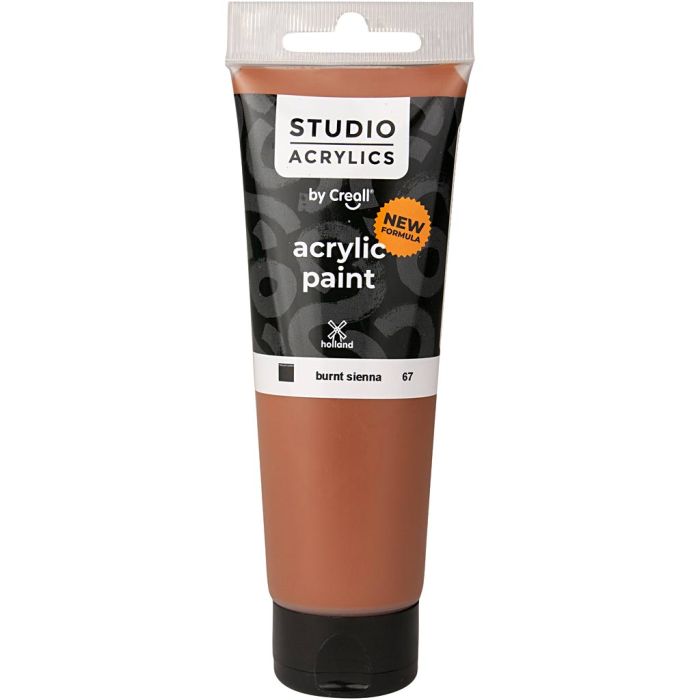 Peinture Acrylique Creall Studio, opaque, burnt sienna (67), 120 ml/ 1 flacon