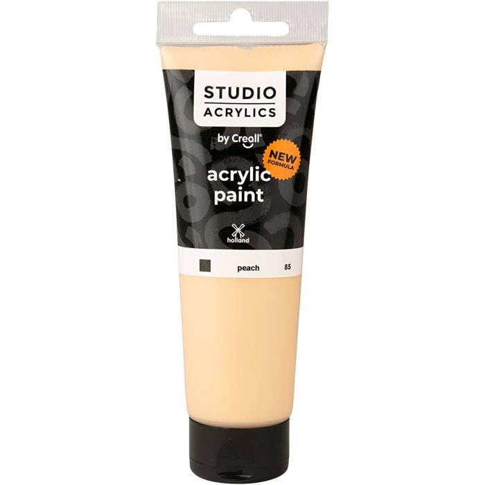 Creall Studio Acrylverf, dekkend, peach (85), 120 ml/ 1 fles