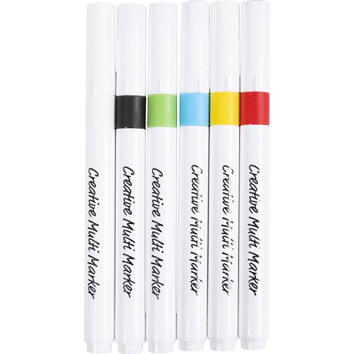 Creatieve Multi Stift, lijndikte 4 mm, diverse kleuren, 6 stuk/ 1 doos