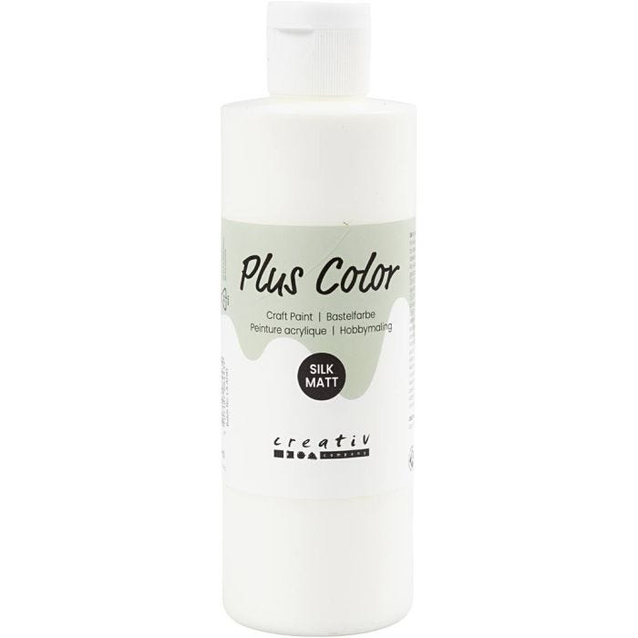 Plus Color Acrylverf, off-white, 250 ml/ 1 fles