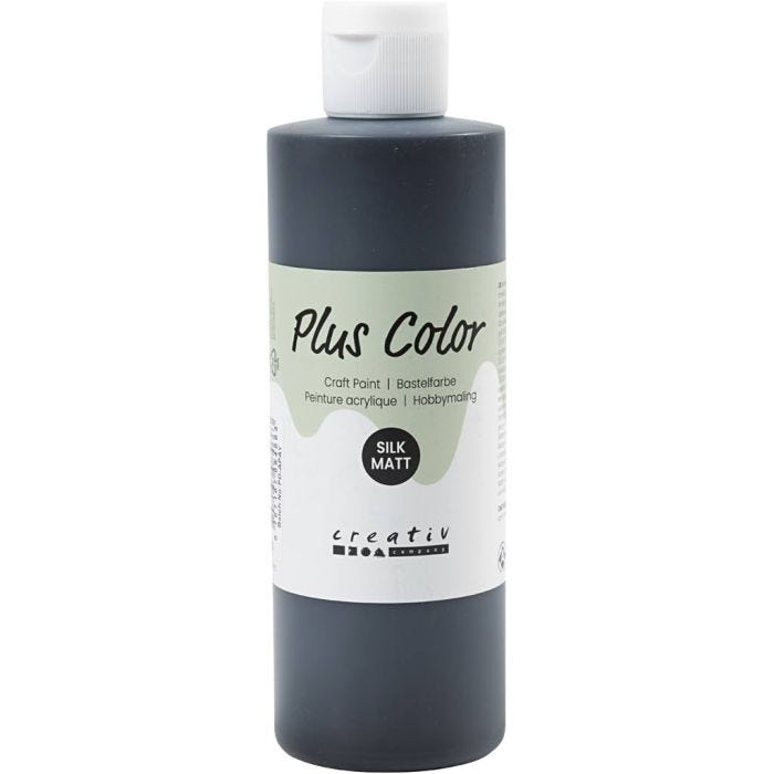 Peinture Acrylique Plus Color, noir, 250 ml/ 1 flacon