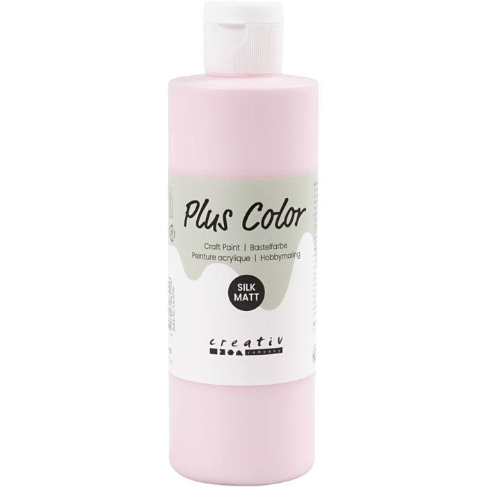 Plus Color Acrylverf, soft pink, 250 ml/ 1 fles