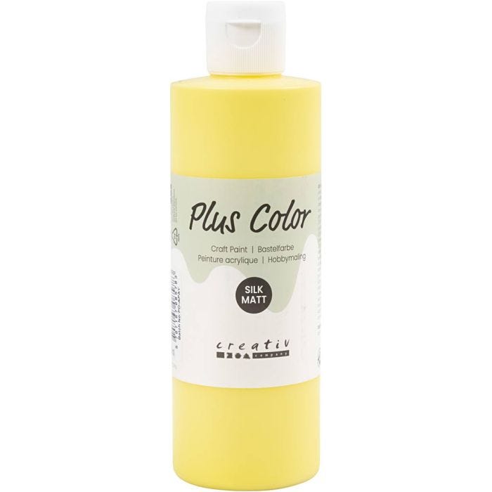 Peinture Acrylique Plus Color, jaune primaire, 250 ml/ 1 flacon