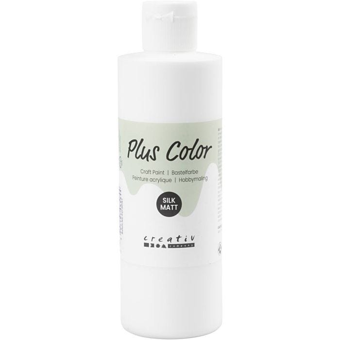 Peinture Acrylique Plus Color, blanc, 250 ml/ 1 flacon