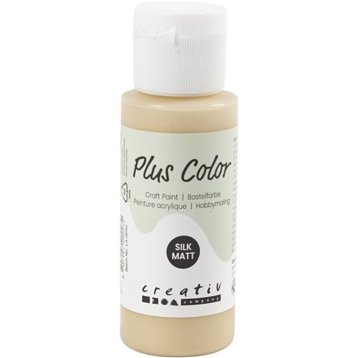 Plus Color Acrylverf, ivory beige, 60 ml/ 1 fles