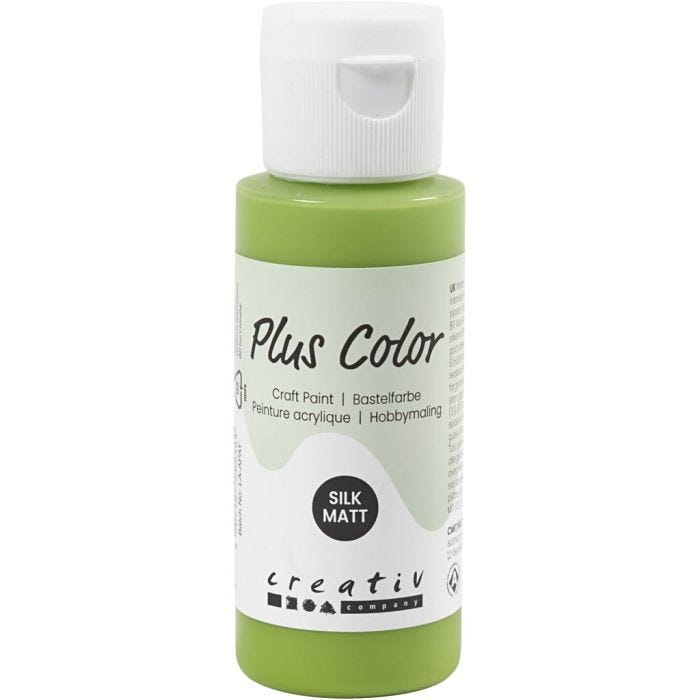 Plus Color Acrylverf, leaf green, 60 ml/ 1 fles