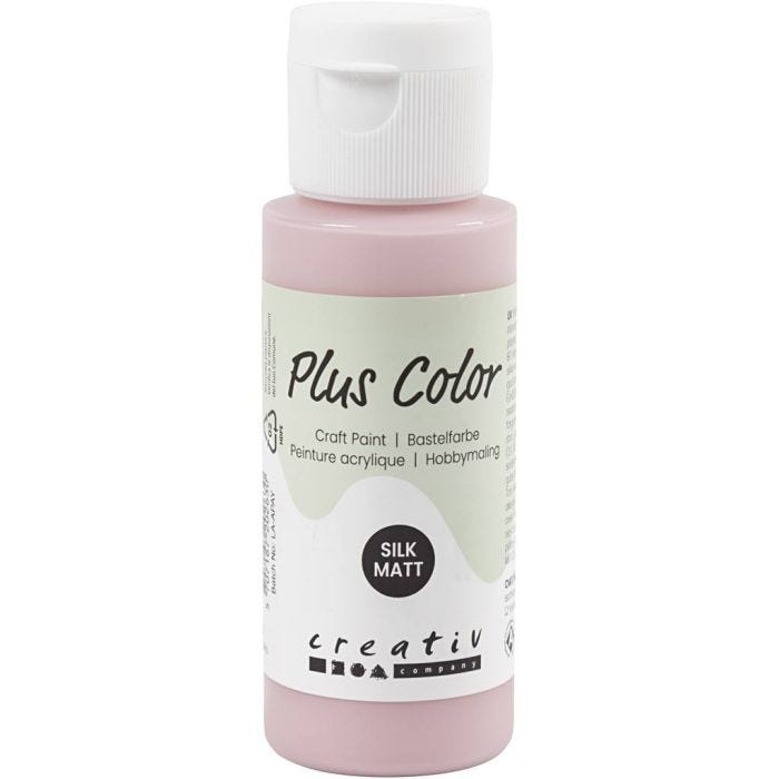 Plus Color Acrylverf, dusty rose, 60 ml/ 1 fles