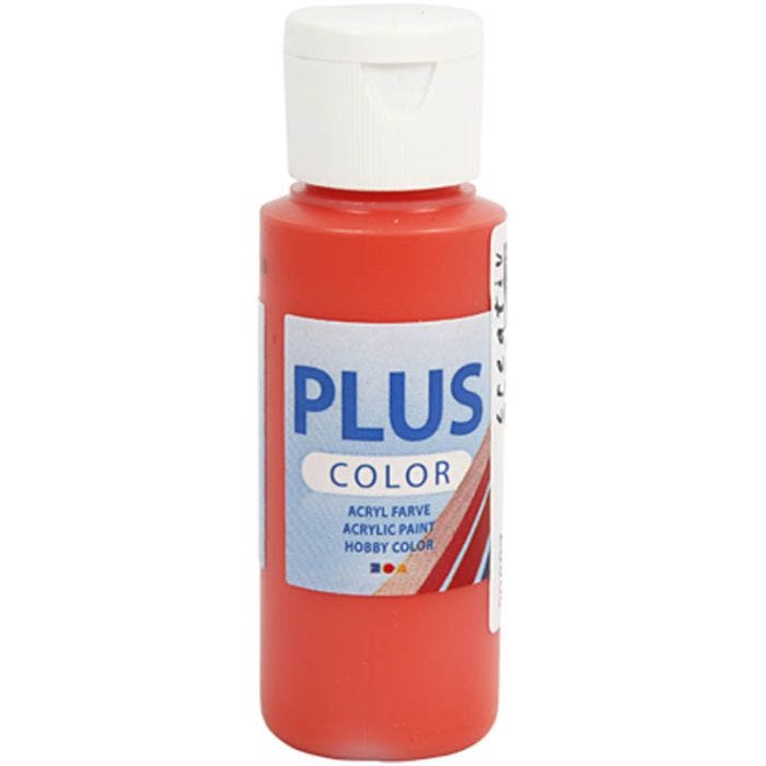 Peinture Acrylique Plus Color, brilliant red, 60 ml/ 1 flacon