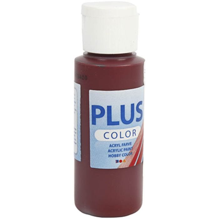 Peinture Acrylique Plus Color, bordeaux, 60 ml/ 1 flacon