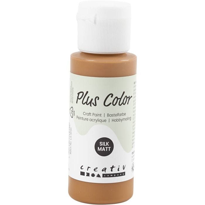 Plus Color Acrylverf, raw sienna, 60 ml/ 1 fles