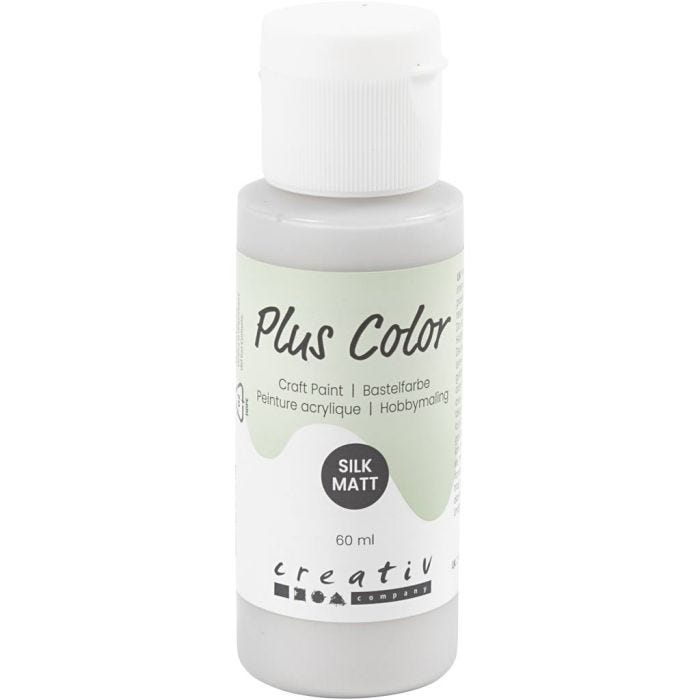 Peinture Acrylique Plus Color, argent, 60 ml/ 1 flacon