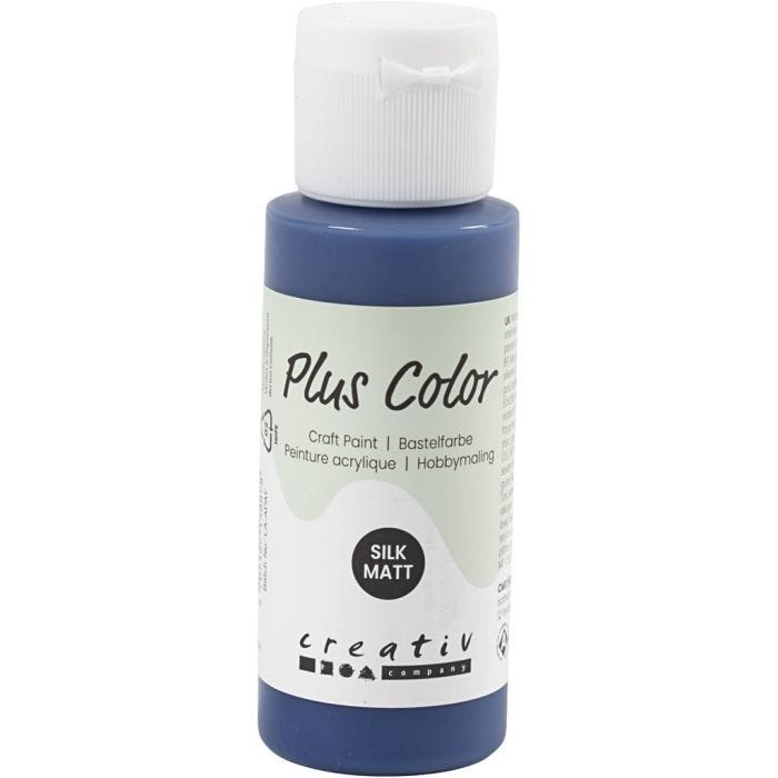 Peinture Acrylique Plus Color, bleu marine, 60 ml/ 1 flacon