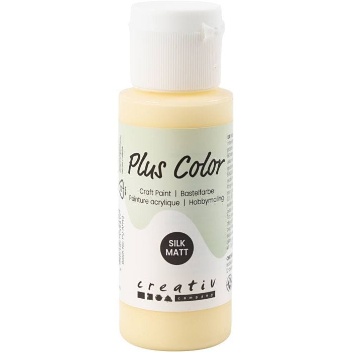 Peinture Acrylique Plus Color, jaune clair, 60 ml/ 1 flacon