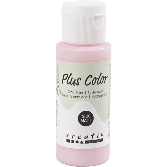 Plus Color Acrylverf, soft pink, 60 ml/ 1 fles