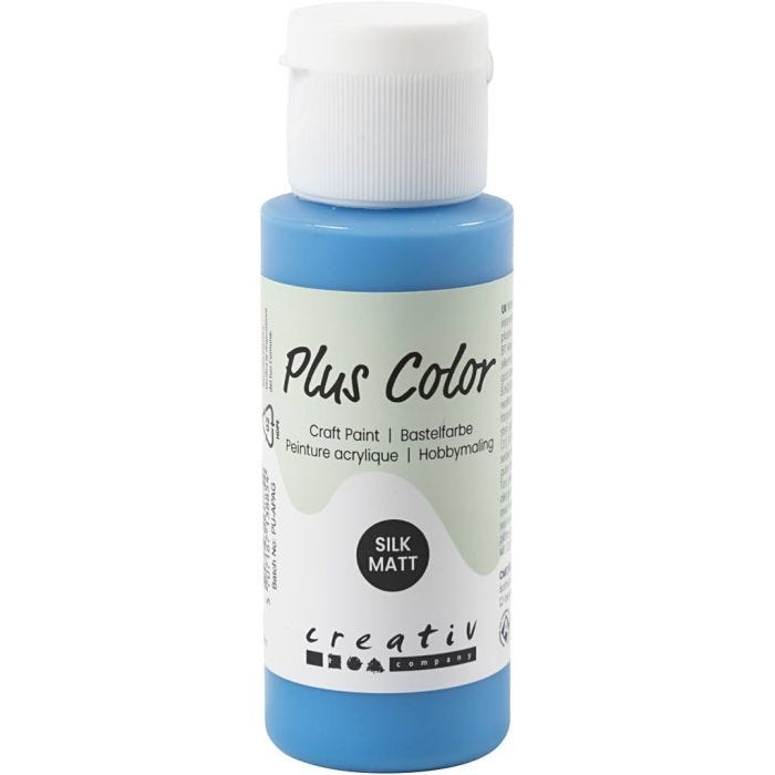 Peinture Acrylique Plus Color, bleu primaire, 60 ml/ 1 flacon