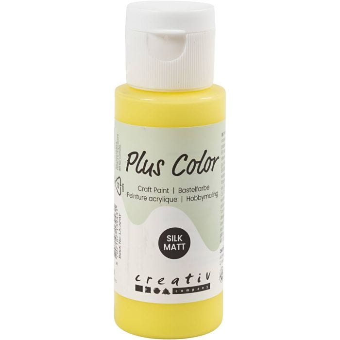 Plus Color Acrylverf, primair geel, 60 ml/ 1 fles