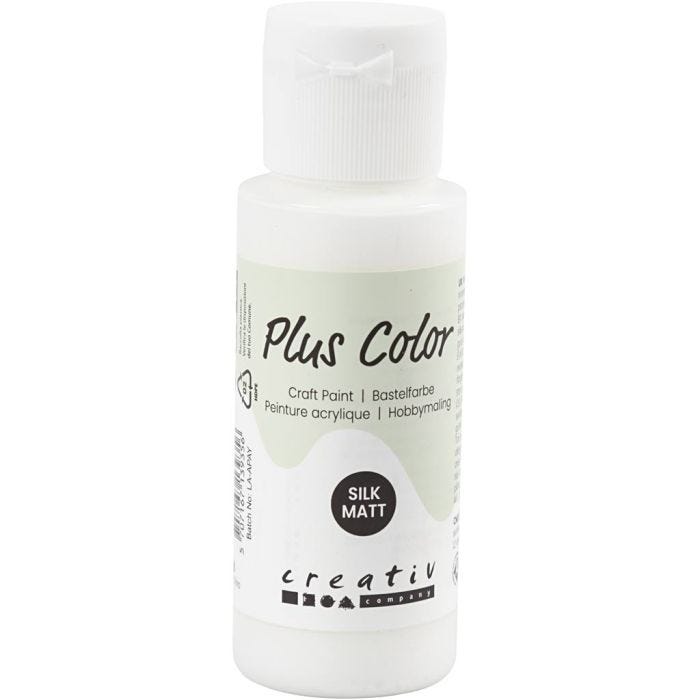 Peinture Acrylique Plus Color, blanc, 60 ml/ 1 flacon