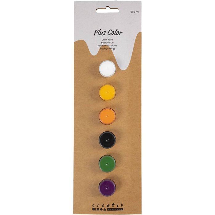 Peinture Acrylique Plus Color, couleurs Halloween, 6x5 ml/ 1 Pq.