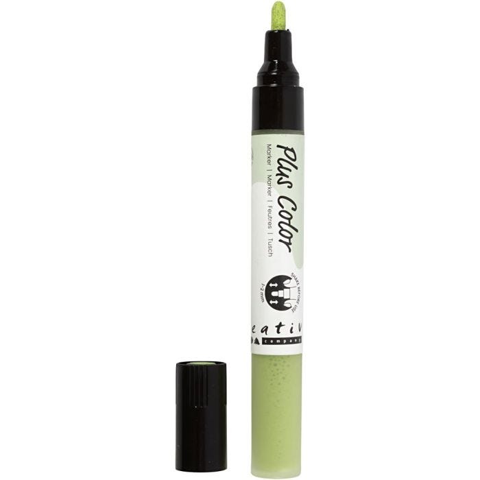 Plus Color Marker, L: 14,5 cm, lijndikte 1-2 mm, leaf green, 1 stuk, 5,5 ml