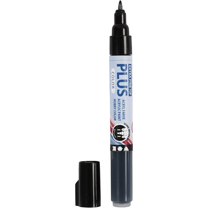 Feutres Plus Color, L : 14,5 cm, trait 0,7 mm, noir, 5,5 ml, 1 pièce