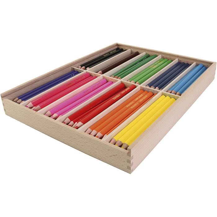 Crayons de Couleur Colortime, mine 5 mm, ass. de couleurs, 144 pièce, 12x12 pièces/ 1 Pq.