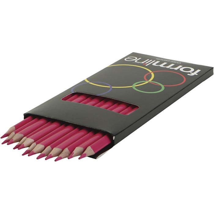 crayons de couleur formline, trait 2,5 - 3 mm, rose, 12 pièces/ 1 Pq.