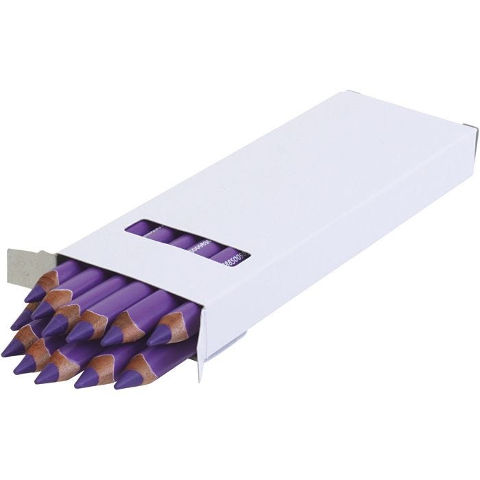 Crayons de Couleur Jumbo edu, ép. 10 mm, mine 6,25 mm, violet, 12 pièces/ 1 Pq.