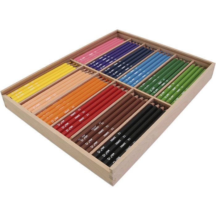 Crayons de Couleur Jumbo edu, ép. 10 mm, mine 5 mm, ass. de couleurs, 12x12 pièces/ 1 Pq.