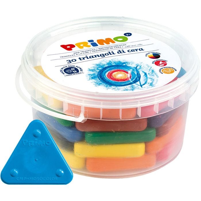 Crayons de Cire PRIMO, ass. de couleurs, 30 pièces/ 1 Pq.