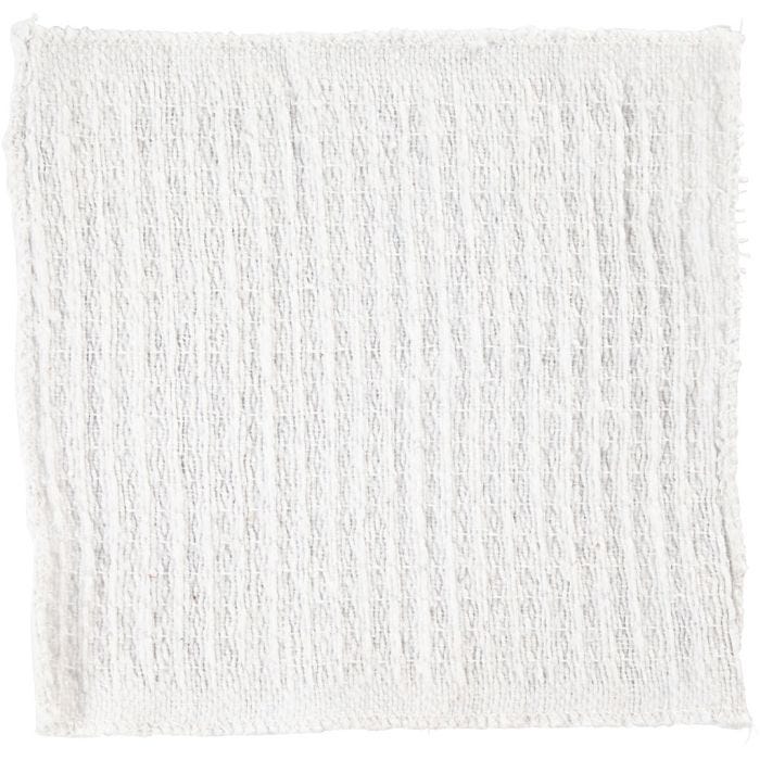 Stoffen doek, afm 24x26 cm, wit, 12 stuk/ 1 doos
