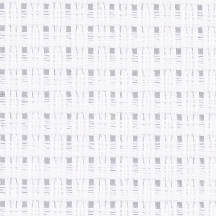 Toile point de croix Aida, 50x50 cm, 24 pts/10 cm, blanc, 1 pièce