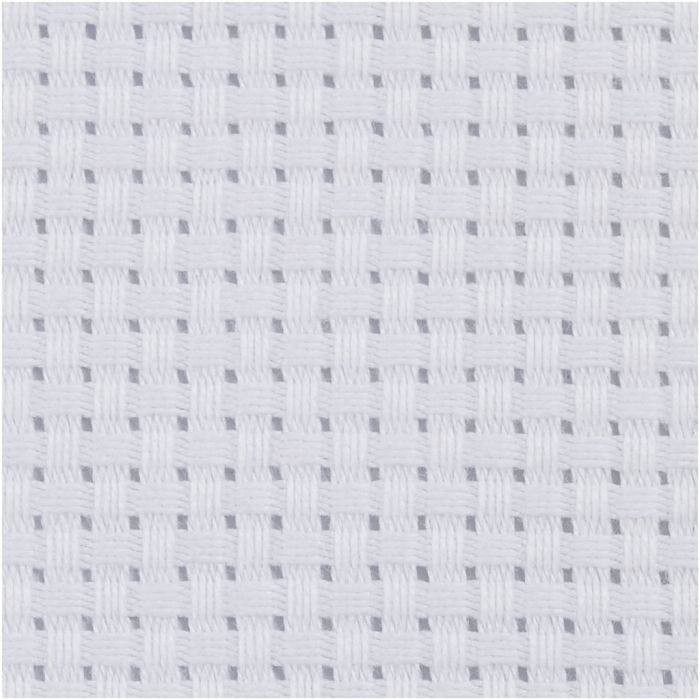 Toile point de croix Aida, 50x50 cm, 35 pts/10 cm, blanc, 1 pièce