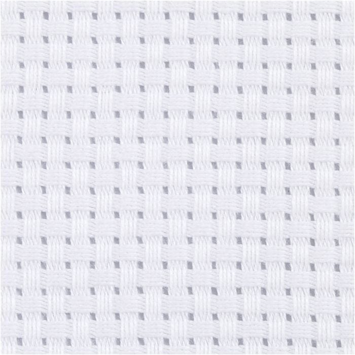 Toile points de croix Aida, L : 150 cm, 35 pts/10 cm, blanc, 3 m/ 1 pièce
