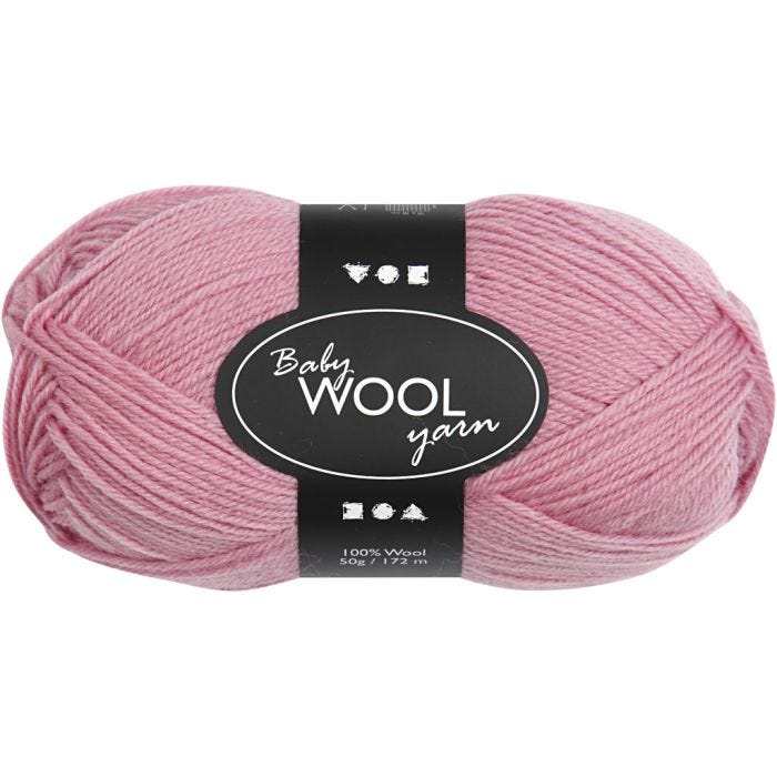 Laine pour Bébé, L : 172 M, rose foncé, 50 gr/ 1 boule