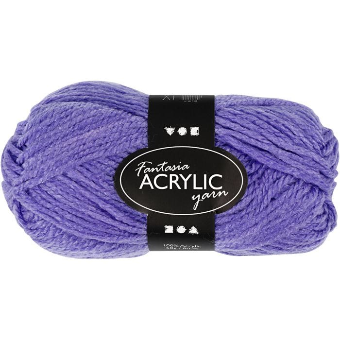 Pelote de laine acrylique Fantasia, L : 80 M, violet, 50 gr/ 1 boule