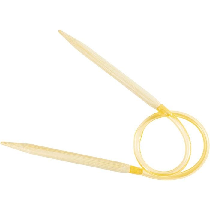 Aiguilles à tricoter circulaires, L : 40 cm, dim. 7 mm, 1 pièce