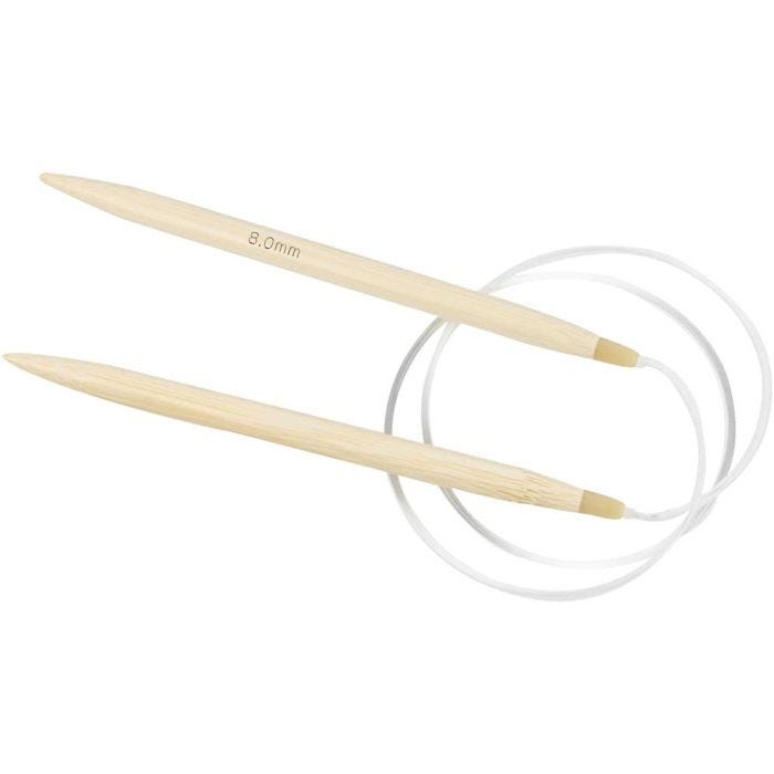 Rond breinaalden, 80 cm, 8 mm, 1 stuk