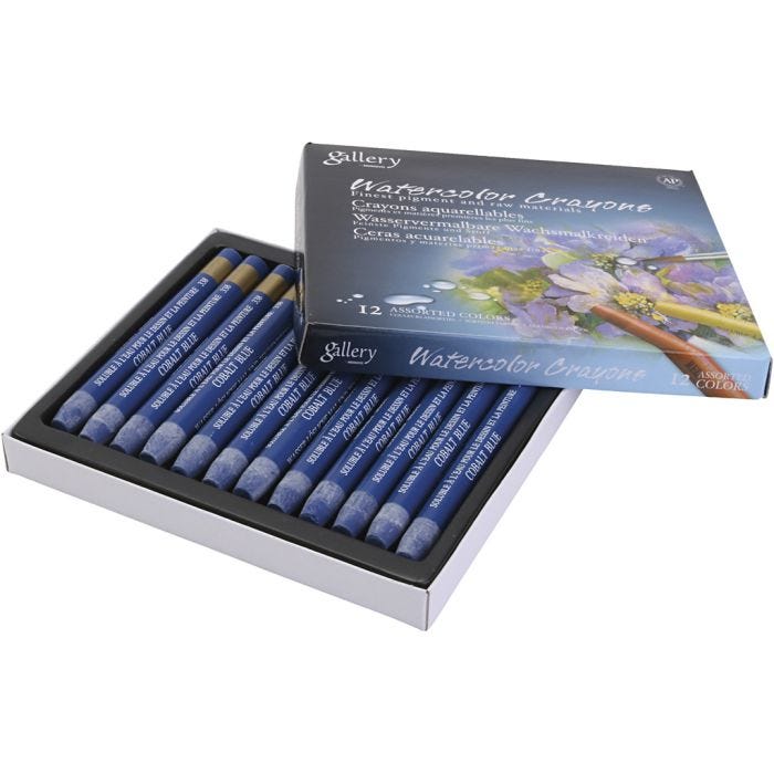 Pastels à la cire aquarellables, carmin (338), 12 pièces/ 1 Pq.